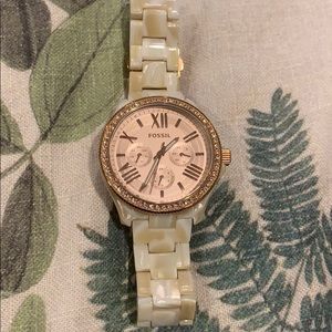 Rose Gold Fossil Watch